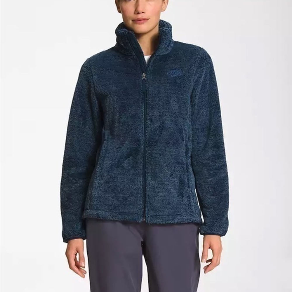 The North Face Novelty Osito Jacket Dark Blue Sherpa Full Zip Jacket Size Medium